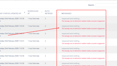 This message was not delivered to maintain healthy ecosystem engagement