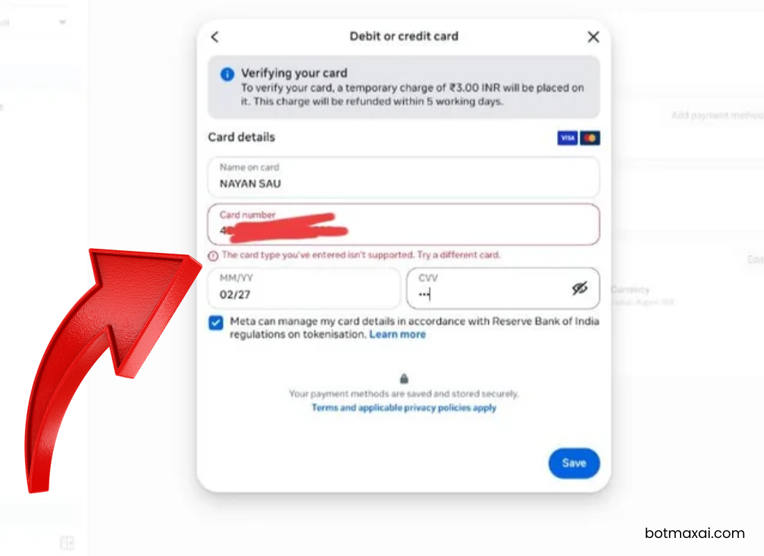 whatsapp billing error